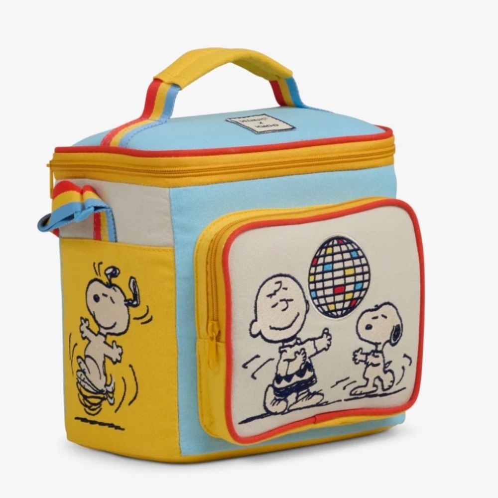 Peanuts Snoopy Charlie Brown 9 Can Square Cooler Bag Igloo Insulated NWT